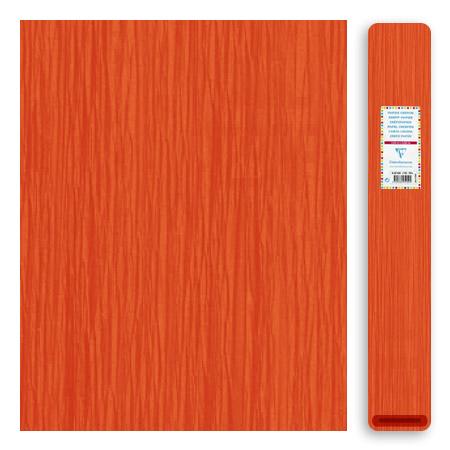 Papier crépon 32 g - Orange - 2,5 x 0,5 m