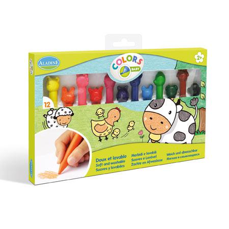 Crayons de cire animaux - x 12