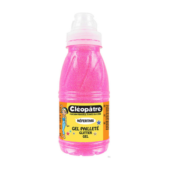 Gel pailleté rose fluo - 250 ml