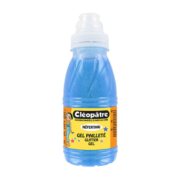 Gel pailleté bleu fluo - 250 ml
