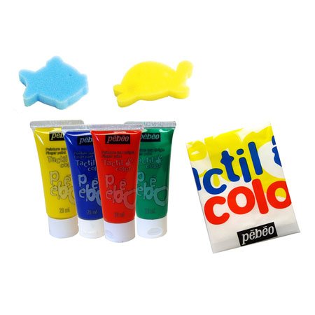 Tactilcolor - Kit découverte animaux marins - 4 tubes 20 ml