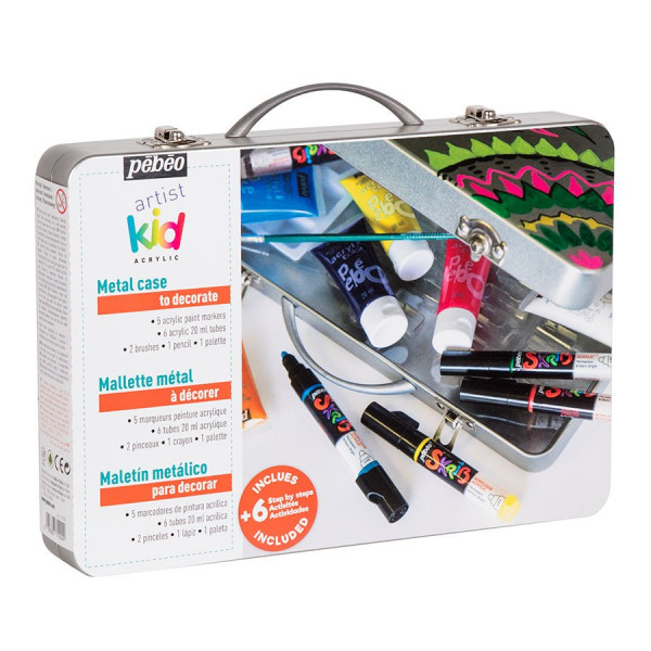 Mallette métal Artist Kids - Skrib et Acrylcolor