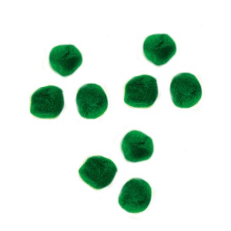 Pompons - Vert - 0,7 cm - 70 pces