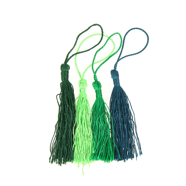 Sachet de pompons textiles  - Vert - 8 cm