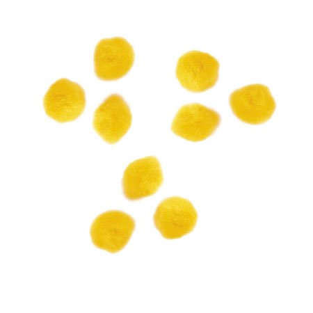 Pompons - Jaune - 0,7 cm - 70 pces