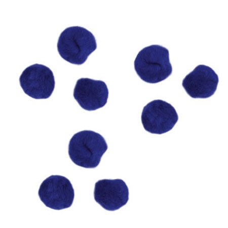 Pompons - Bleu foncé - 1,5 cm - 60 pces