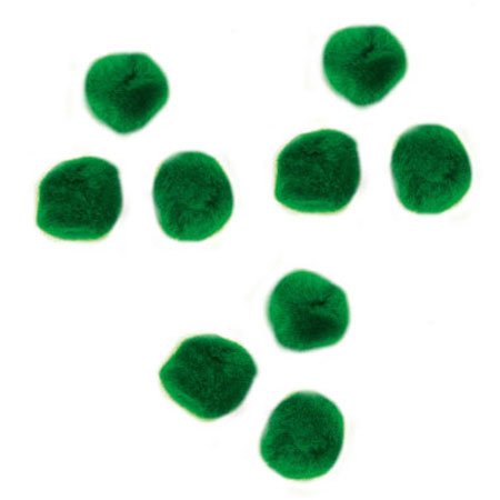 Pompons - Vert - 1,5 cm - 60 pces