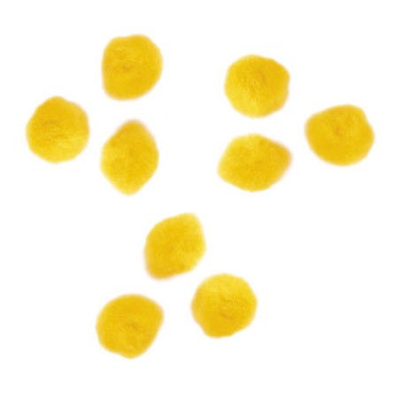 Pompons - Jaune - 1,5 cm - 60 pces