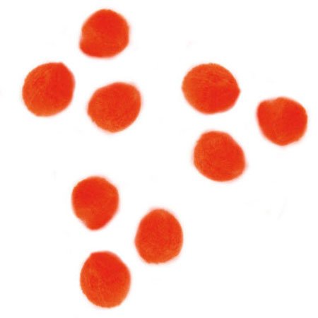 Pompons - Orange - 1,5 cm - 60 pces