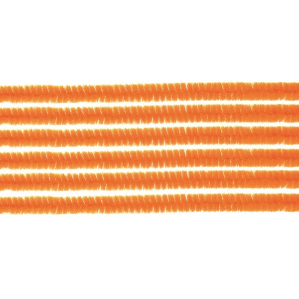 Fil Chenille - 50 cm - Orange - 10 pcs
