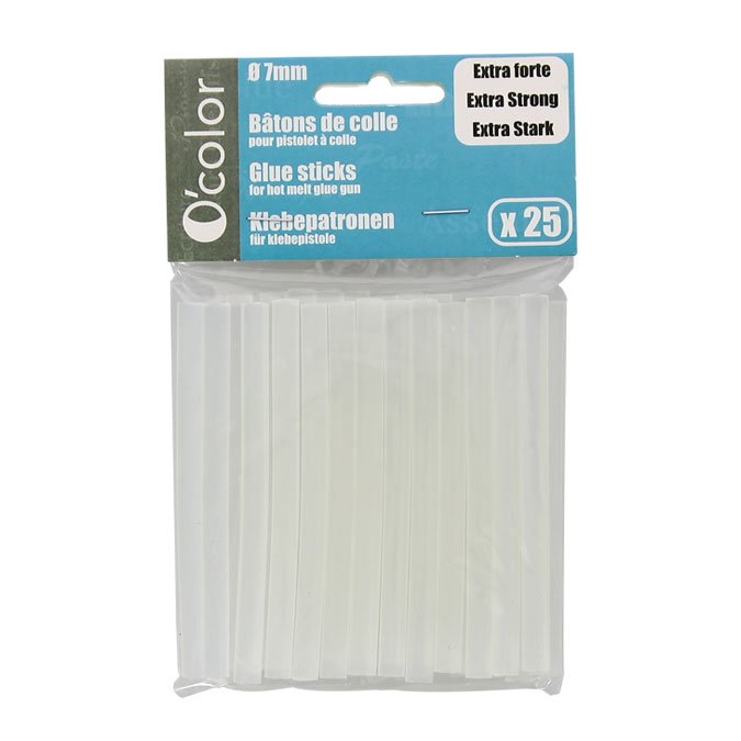 25 bâtons de colle extra forte - 7 mm