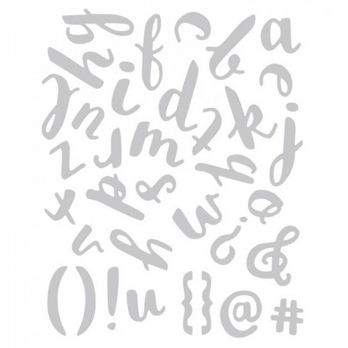 Thinlits Set de 38 Dies alphabet lettres minuscules