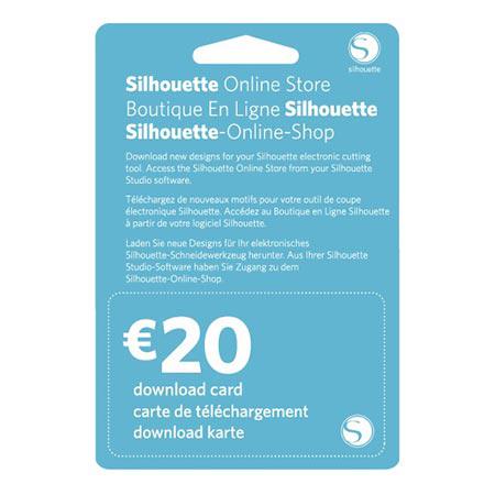 Carte de téléchargement 20 € - Silhouette Design Store