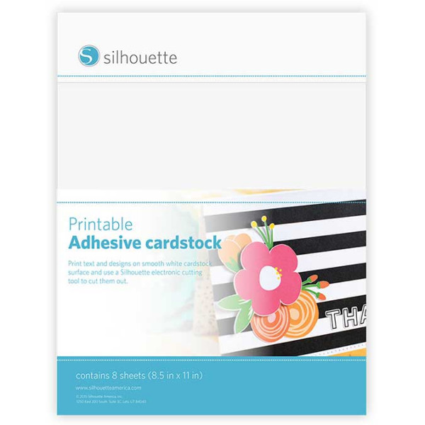 Cardstock imprimable - adhésif - 8 feuilles