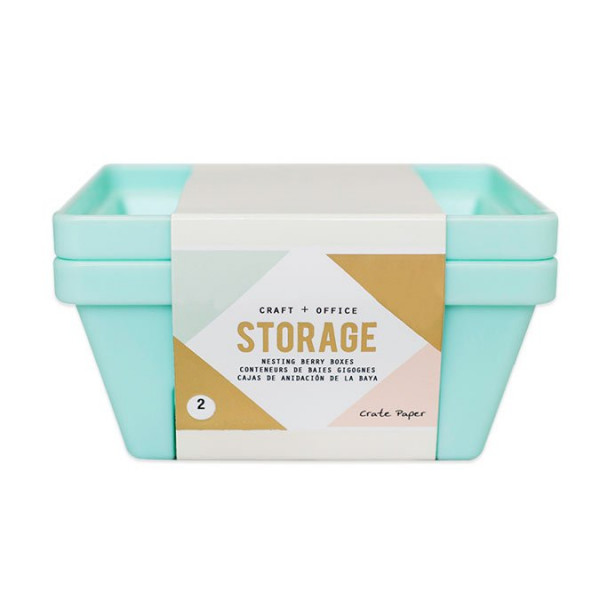 Desktop Storage - Lot de 2 bacs de rangement - 12,7 x 12,7 x 7 cm