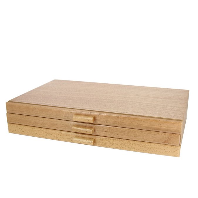 Boite de rangement en bois 3 tiroirs - Scrapmalin