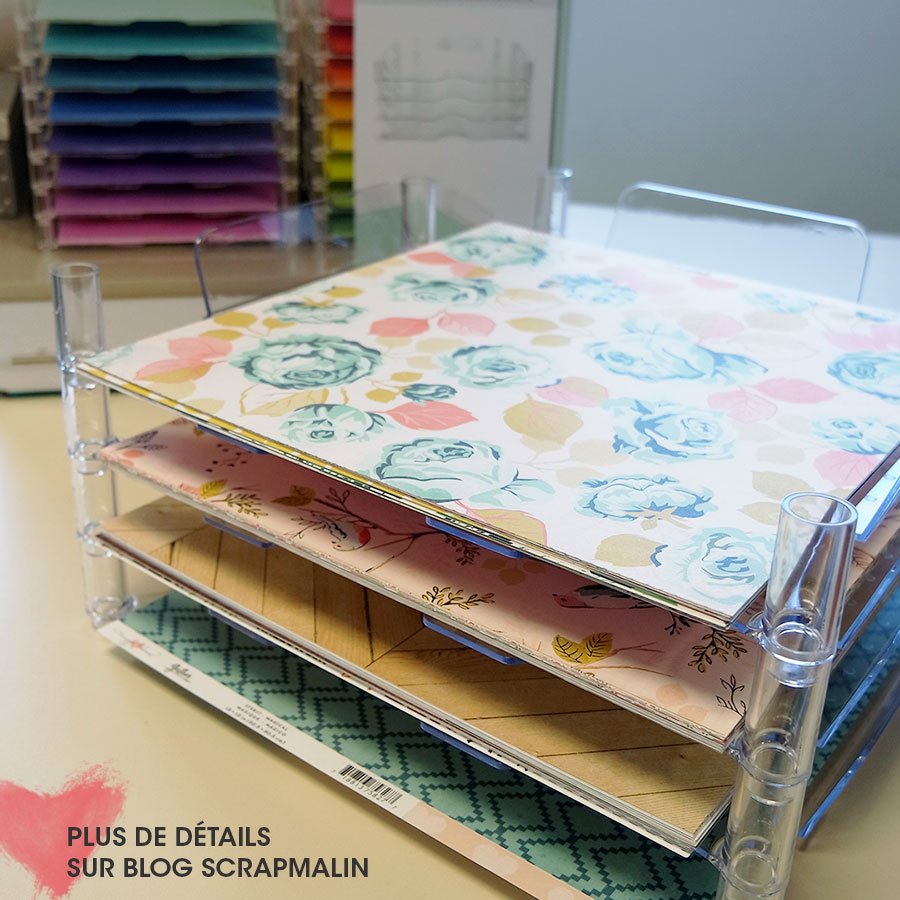 Bannettes Empilables Pour Papier Scrapbooking 4 Pcs Scrapmalin