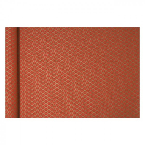 Papier kraft fleurs rouges - 70 g/m² - 0,35 x 5 m