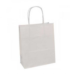 Sac en papier kraft - blanc - 22 x 10 x 29 cm