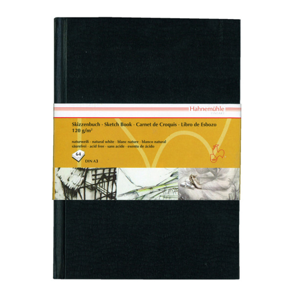 Livre à croquis format portrait couverture noire 120g/m²