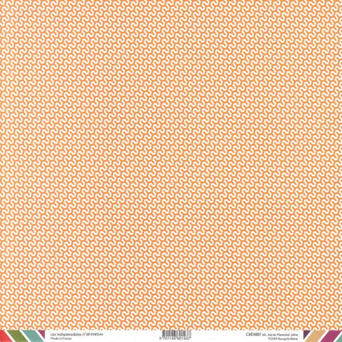 Papier recto-verso - orange / géométrique
