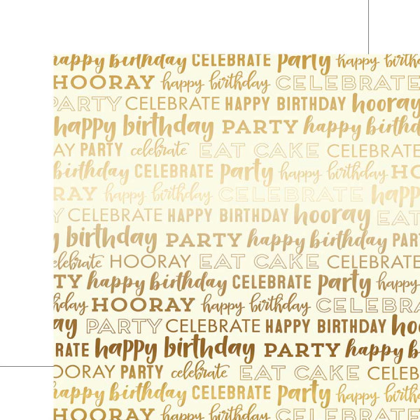 Happy Birthday Foil - Cream Happy Birthday
Gold Foil