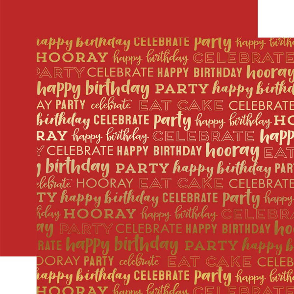 Happy Birthday Foil - Red Happy Birthday
Gold Foil