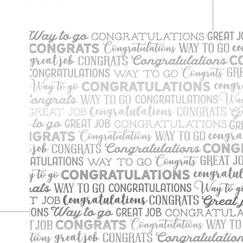 Congrats Foil - Papier White Congrats
Silver Foil