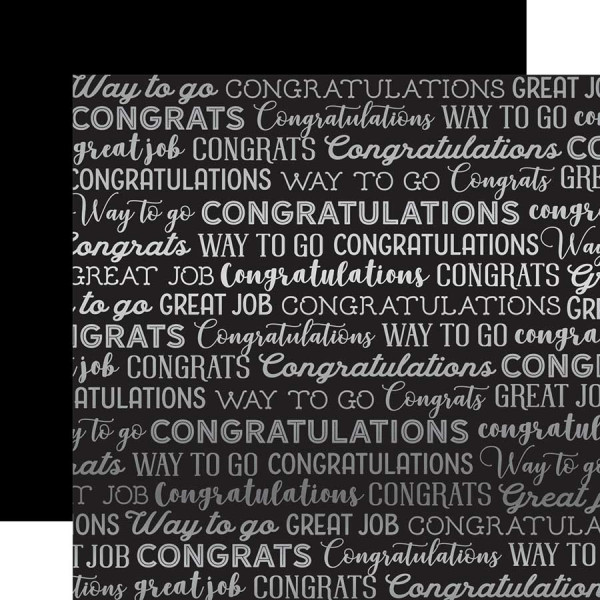 Congrats Foil - Papier Black Congrats
Silver Foil