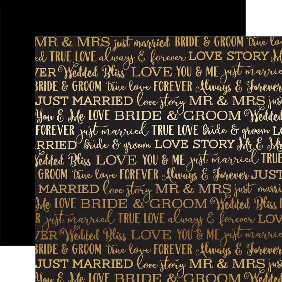 Love Story Foil - Papier Black Love Story Gold Foil