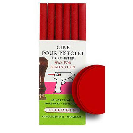 6 Bâtons de cire pour pistolet - Rouge