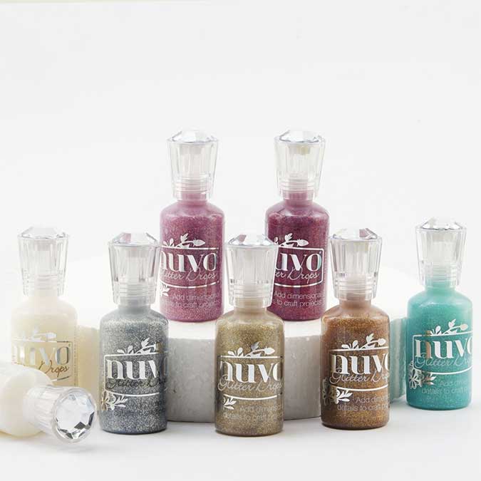 Tonic Studios Nuvo Glitter Drops – White Blizzard – Glitterspuitzakken Voor Food & Crafts – 3,4x3,6x9,8 Cm – Veelkleurig