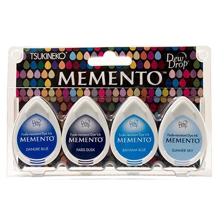 Assortiment de 4 encreurs Memento Dew Drop - Ocean