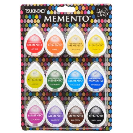 Assortiment de 12 encreurs Memento Dew Drop - Gum Drops