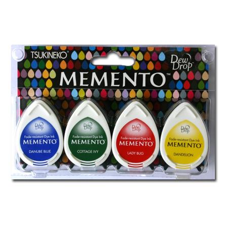 Assortiment de 4 encreurs Memento Dew Drop - Prime Time