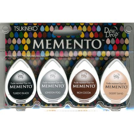 Assortiment de 4 encreurs Memento Dew Drop - Stone Mountain