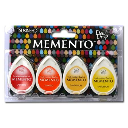 Assortiment de 4 encreurs Memento Dew Drop - Campfire