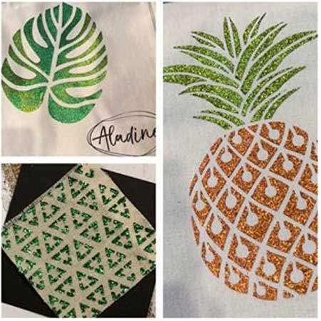 Pochoir textile Ananas - 28 x 28 cm