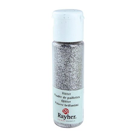 Poudre de paillettes irisées - Argenté - 10 ml