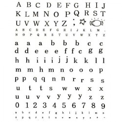 Set de 159 Tampons Clear - Alphabet - 1.3 x 1.3 cm