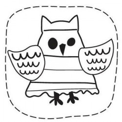 Tampon Clear - Owl - 4,4 x 4,4 cm