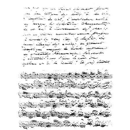 Set de 2 Tampons Clear - Manuscrit et musique - 8.5 x 13 cm