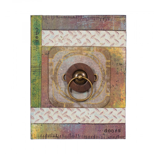 Tampon Cling - Cercle dans carré - 7,6 x 7,6 cm