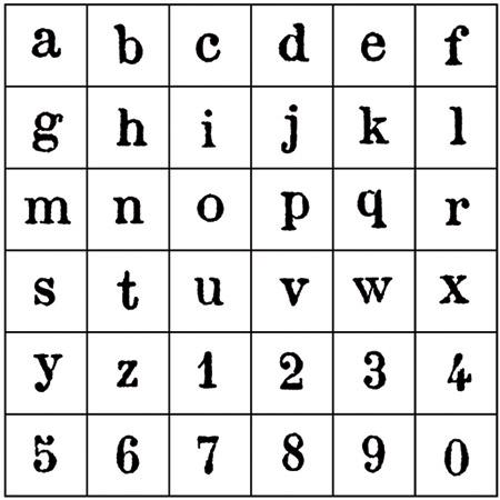 Set de tampons bois - Alphabet minuscule - 0.7 x 0.5 cm