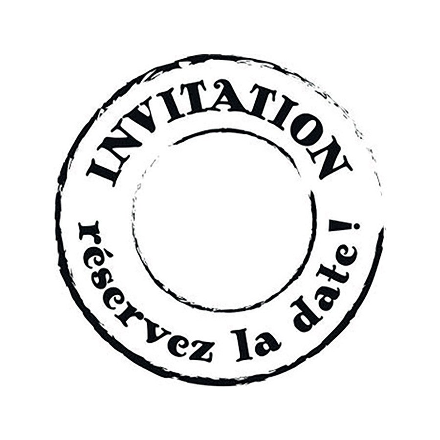 Tampon bois Woodies - Invitation La date - 3 cm
