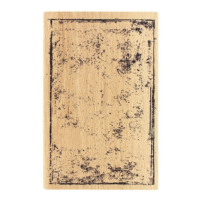 Tampon Bois - Carte Grunge - 10 x 15 cm