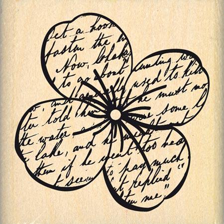 Souvenirs en images - Tampon bois - Grande fleur de mai - 4,5 cm