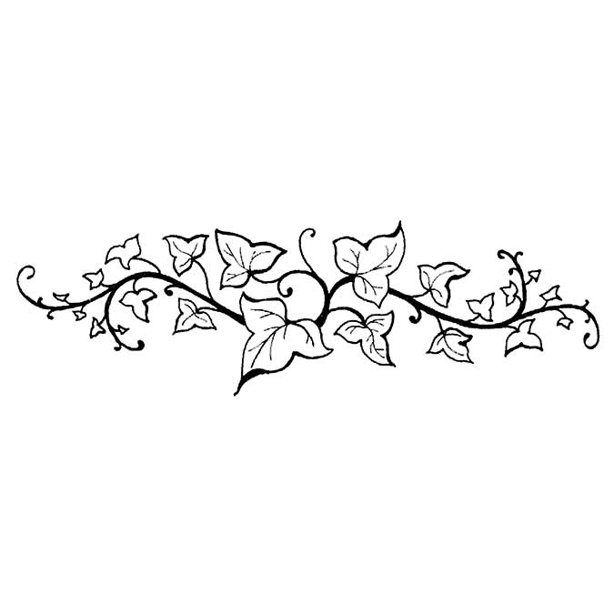 Tampon Bois - Frise de lierre - 7 x 2,5 cm