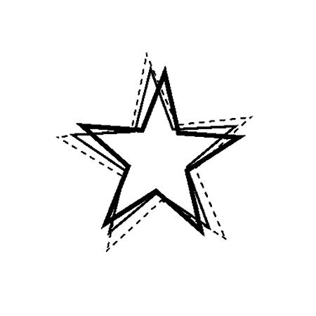Tampon bois - Petite étoile - 2.5 x 2.5 cm