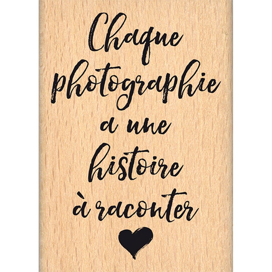 Instants Selfie - Tampon bois - Histoire de photo - 5 x 7 cm